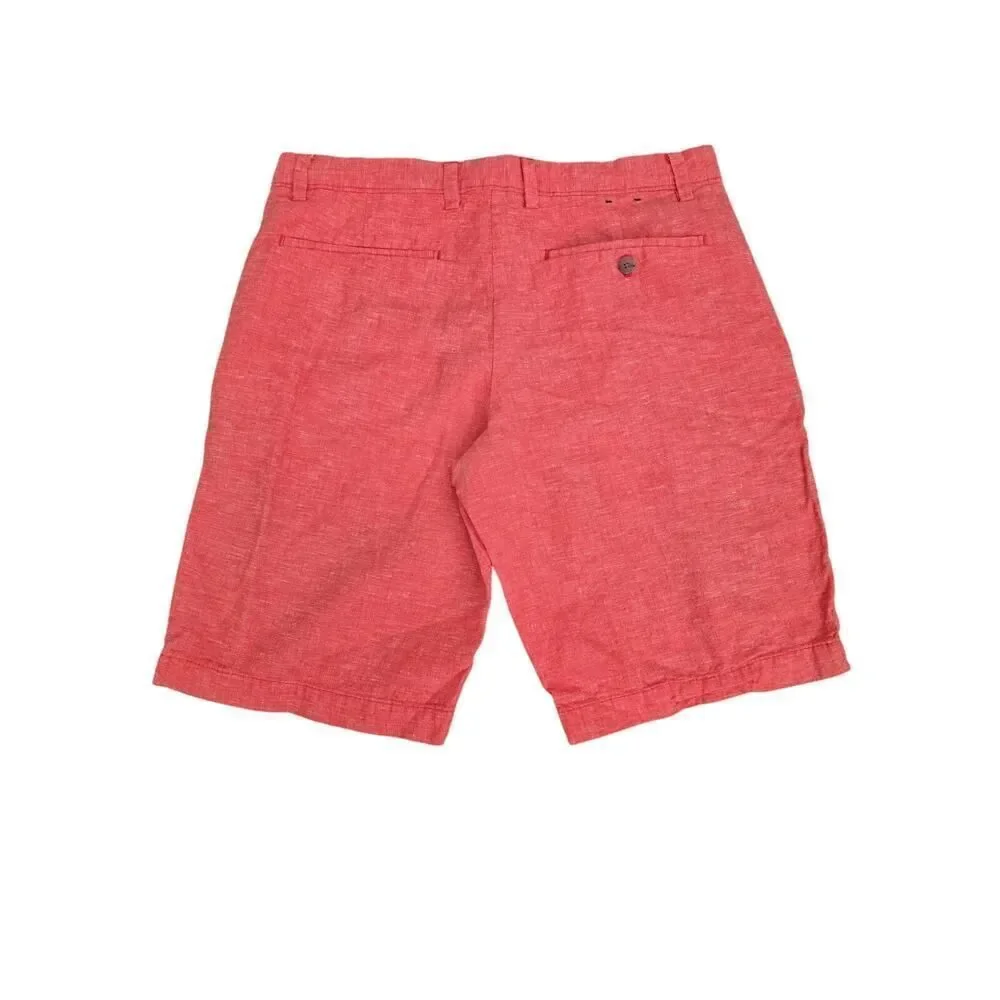 Banana Republic Linen Blend Shorts Red Size 32 Summer Ready Menswear Beach